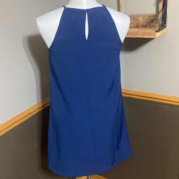 Skies are blue navy blue spaghetti strap sliver gromet dress size S NWT - Picture 5 of 9